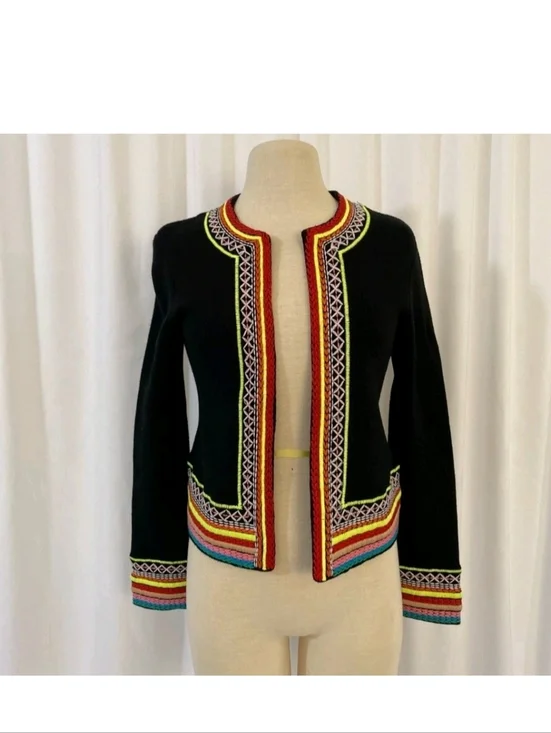 alice + oliva embroidered open front jacket Size XS - Picture 14 of 15